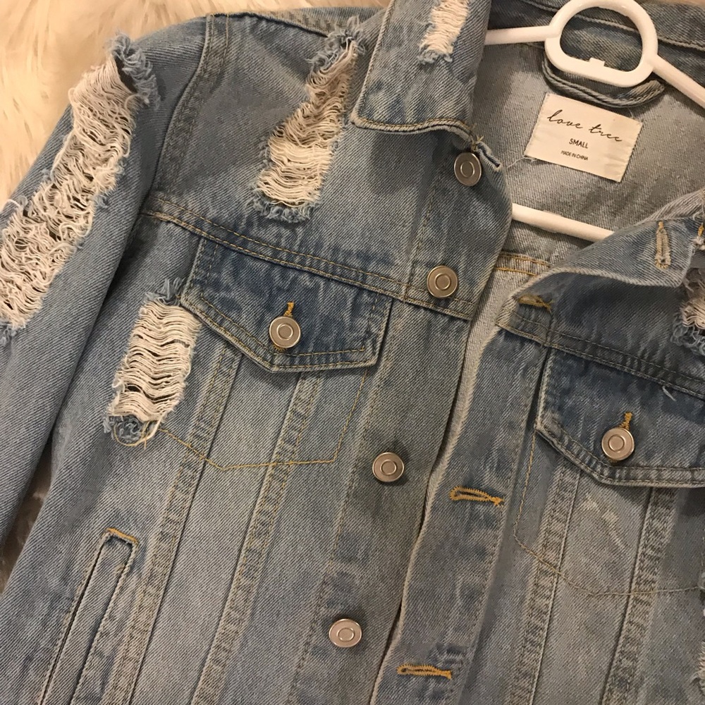 Small Distressed Denim Jacket